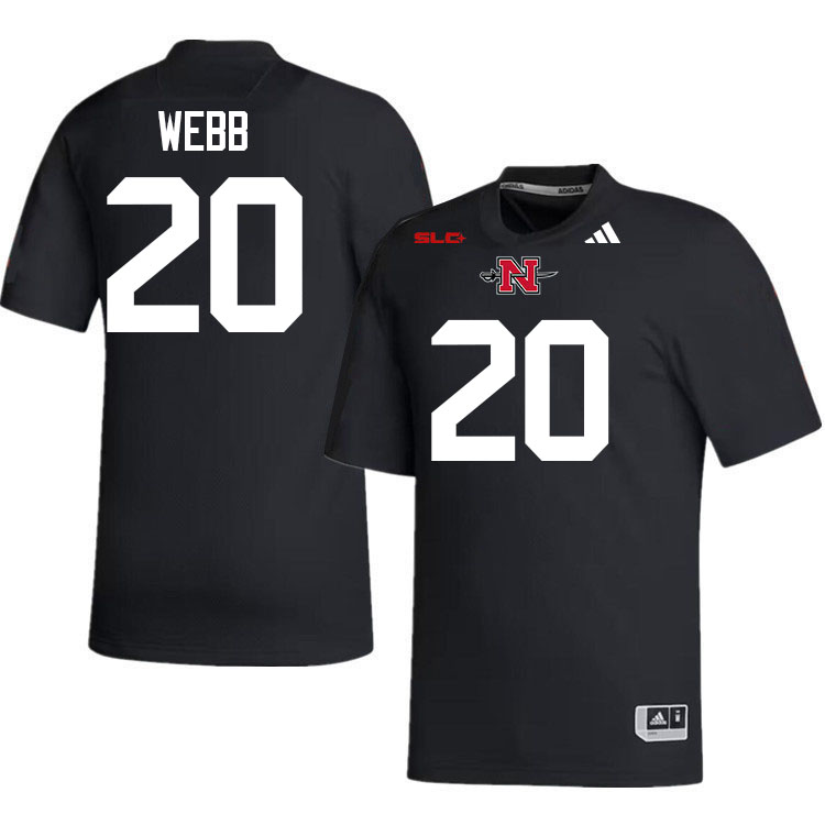 Nicholls Colonels #20 Lardarius Webb College Football Jerseys,Uniforms Stitched-Black